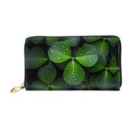 JDFHGNU Clover Pattern, Women'S Wallet, Long Clutch Wallet, Credit Card Holder Wallet, Travel Coin Purse, Black, One Size