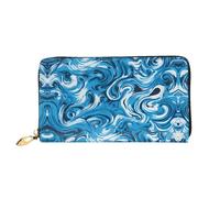 JDFHGNU Clump Of Blue Paint Pattern, Women'S Wallet, Long Clutch Wallet, Credit Card Holder Wallet, Travel Coin Purse, Black, One Size