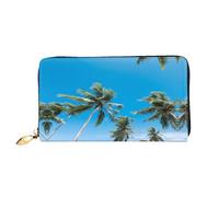 JDFHGNU Coconut Grove By The Sea Pattern, Women'S Wallet, Long Clutch Wallet, Credit Card Holder Wallet, Travel Coin Purse, Black, One Size