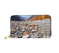 JDFHGNU Colorful Pebbles Pattern, Women'S Wallet, Long Clutch Wallet, Credit Card Holder Wallet, Travel Coin Purse, Black, One Size