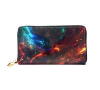 JDFHGNU Colorful Phoenix Pattern, Women'S Wallet, Long Clutch Wallet, Credit Card Holder Wallet, Travel Coin Purse, Black, One Size