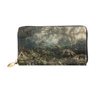 JDFHGNU Crab At The Bottom Of The Lake Pattern, Women'S Wallet, Long Clutch Wallet, Credit Card Holder Wallet, Travel Coin Purse, Black, One Size