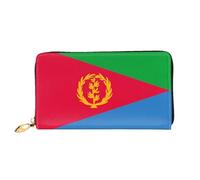JDFHGNU Eritrean Flag Pattern, Women'S Wallet, Long Clutch Wallet, Credit Card Holder Wallet, Travel Coin Purse, Black, One Size