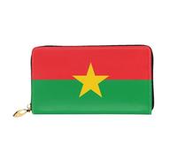 JDFHGNU Flag Of Burkina Faso Pattern, Women'S Wallet, Long Clutch Wallet, Credit Card Holder Wallet, Travel Coin Purse, Black, One Size