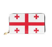JDFHGNU Flag Of Georgia Pattern, Women'S Wallet, Long Clutch Wallet, Credit Card Holder Wallet, Travel Coin Purse, Black, One Size