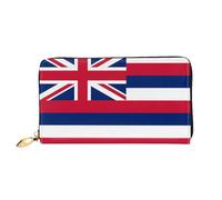JDFHGNU Hawaii Flag Pattern, Women'S Wallet, Long Clutch Wallet, Credit Card Holder Wallet, Travel Coin Purse, Black, One Size