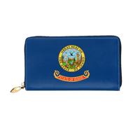 JDFHGNU Idaho State Flag Pattern, Women'S Wallet, Long Clutch Wallet, Credit Card Holder Wallet, Travel Coin Purse, Black, One Size