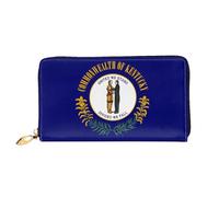 JDFHGNU Kentucky State Flag Pattern, Women'S Wallet, Long Clutch Wallet, Credit Card Holder Wallet, Travel Coin Purse, Black, One Size