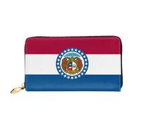 JDFHGNU Missouri State Flag Pattern, Women'S Wallet, Long Clutch Wallet, Credit Card Holder Wallet, Travel Coin Purse, Black, One Size