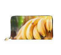 JDFHGNU Yellow Banana Pattern, Women'S Wallet, Long Clutch Wallet, Credit Card Holder Wallet, Travel Coin Purse, Black, One Size