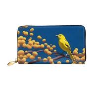 JDFHGNU Yellow Bird Pattern, Women'S Wallet, Long Clutch Wallet, Credit Card Holder Wallet, Travel Coin Purse, Black, One Size