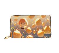 JDFHGNU Yellow Egg Pattern, Women'S Wallet, Long Clutch Wallet, Credit Card Holder Wallet, Travel Coin Purse, Black, One Size