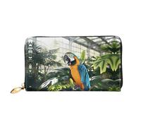 JDFHGNU Yellow Parrot Pattern, Women'S Wallet, Long Clutch Wallet, Credit Card Holder Wallet, Travel Coin Purse, Black, One Size