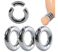 JDGPLM Stainless Steel Testicle Ring 5 Sizes Metal Ball Stretcher Testicle Stretcher Scrotum Weight Pendant Magnetic Penis Ring Cock Ring Testicle Ring Sex Toys For Men(40mm/3Pcs)