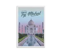 Jdheeh Vintage Travel Taj Mahal Agra India Posters Canvas Art Poster Wall Decor Posters 20x30inch(50x75cm)