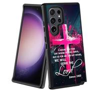 JDHJFBFJNP for Galaxy S25 Ultra Case, Heavy Duty 3-Layer Hybrid [Military Grade] Dustproof Shockproof Drop Protective Case for Samsung Galaxy S25 Ultra 5G 6.9", Cross Quote Bible Verse Joshua 24:15