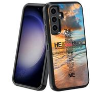 JDHJFBFJNP for Samsung Galaxy S25 Case, Heavy Duty 3-Layer Hybrid [Military Grade] Dustproof Shockproof Drop Full-Body Protective Case for Samsung Galaxy S25 (2025) 6.2", God Jesus Christian Cross
