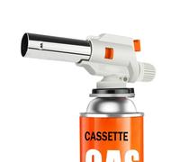 JDHON Blow Torch, Professional Kitchen Butane Torch, Chef Cooking Torch Adjustable Flame, for Creme Brulee, BBQ, Baking, Camping(Butane Gas Not Included) White