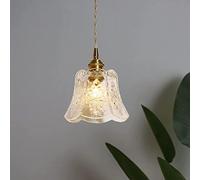 JDHSKCF Clear Glass Pendant Lights Postmodern Net Red Suspension Light Bay Window Glass Chandelier E27 Living Room Bedroom Bedside Ceiling Hanging Lamp Selfless dedication