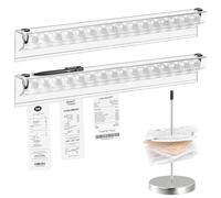 JDHUIOO Ticket Holder Restaurant Order Organiser with Bill Spike, Kitchen Tab Grabber & Receipt Holder for Bar, Cafe, Waitstaff - Adhesive Wall-Mounted (40cm) and 1 stainless steel ticket spike