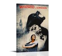 JDHUOXIAO An American Werewolf in London Poster Wall Art Aesthetic Cover Poster Design Painting for Living Room Bed Room 24x36inch(60x90cm) Frame-style