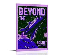 JDHUOXIAO Beyond The Solar System Poster Wall Art Aesthetic Cover Poster Design Painting for Living Room Bed Room 20x30inch(50x75cm) Frame-style