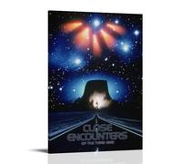 JDHUOXIAO Close Encounters of The Third Kind Poster Wall Art Aesthetic Cover Poster Design Painting for Living Room Bed Room 16x24inch(40x60cm) Frame-style