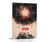 JDHUOXIAO Everything Everywhere All at Once Poster Wall Art Aesthetic Cover Poster Design Painting for Living Room Bed Room 08x12inch(20x30cm) Frame-style