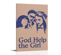 JDHUOXIAO God Help The Girl Poster Wall Art Aesthetic Cover Poster Design Painting for Living Room Bed Room 24x36inch(60x90cm) Frame-style