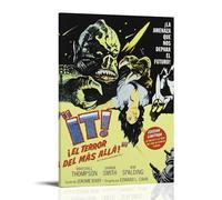 JDHUOXIAO It! The Terror from Beyond Space Poster Wall Art Aesthetic Cover Poster Design Painting for Living Room Bed Room 20x30inch(50x75cm) Frame-style