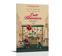 JDHUOXIAO Late Bloomers Poster Wall Art Aesthetic Cover Poster Design Painting for Living Room Bed Room 24x36inch(60x90cm) Frame-style