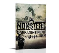 JDHUOXIAO Monsters Dark Continent Poster Wall Art Aesthetic Cover Poster Design Painting for Living Room Bed Room 12x18inch(30x45cm) Frame-style