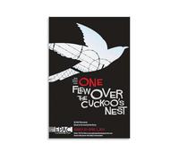 JDHUOXIAO One Flew Over The Cuckoo's Nest Poster Wall Art Aesthetic Cover Poster Design Painting for Living Room Bed Room 12x18inch(30x45cm) Unframe-style