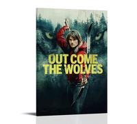 JDHUOXIAO Out Come The Wolves Poster Wall Art Aesthetic Cover Poster Design Painting for Living Room Bed Room 16x24inch(40x60cm) Frame-style