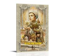 JDHUOXIAO The Fountain Poster Wall Art Aesthetic Cover Poster Design Painting for Living Room Bed Room 16x24inch(40x60cm) Frame-style