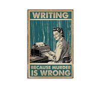 JDHUOXIAO Writing Because Murder Is Wrong Poster Wall Art Aesthetic Cover Poster Design Painting for Living Room Bed Room 16x24inch(40x60cm) Unframe-style