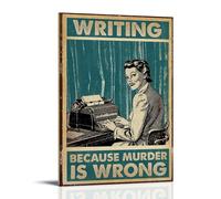 JDHUOXIAO Writing Because Murder Is Wrong Poster Wall Art Aesthetic Cover Poster Design Painting for Living Room Bed Room 20x30inch(50x75cm) Frame-style