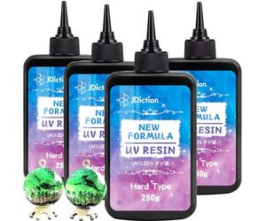 JDiction 1000g UV Resin, New Formula Crystal Clear UV Resin Solar Cure Sunlight Activated Hard UV Resin Kit for Jewelry Making, Casting and Coating DIY Crafts