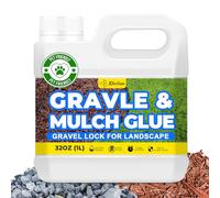 JDiction LockHold Gravel Binder 1L- Waterbased Resin Gravel Glue for Bonding Stones, Bark and Pebbles on Garden Paths, Patios & Borders, Non-Toxic, Pet Safe, Lasts up to 2 Years, Mulch Glue for Gravel