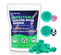 JDiction Remeltable Silicone Mould Making Kit, 35X Reusable Silicone Rubber without Mix, Non-Toxic, Odorless, Reusable Silicon Maker for Resin, Epoxy, Plaster, Soap, Candle Mold, Small Crafts-16oz