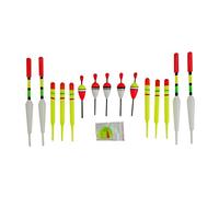 JDIEOQA 15Pcs Fishing Floats Kits Bubble Floats for Fishing, Assorted Size Fishing Float Tackle Set, Colorful Sea Fishing Floats Vertical Bobbers Kits