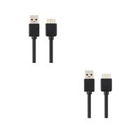 JDIEOQA 2 Pcs USB 3.0 a to B External Hard Drive Data Cable, External Hard Drive Cable, 5Gbps a to B Port Compatible with & More External Hard Drives | 50cm Black