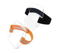 JDIEOQA 2pcs Arm Badge Holder, Plastic Name Cards Badge Holder Armband IDs Cards Sleevewith Adjustable Strap, for Bouncer Doorman