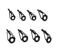 JDIEOQA 8Pcs Fishing Rod Guides Set Repair Guide Tip Repair Part Guides Tip Ceramic Guide Line Eye