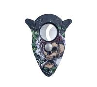 JDIME Cigar Cutter Patterned Circular Painted Stainless Steel Metal Slicer Portable Pocket Smoking Accessories Tool(D)