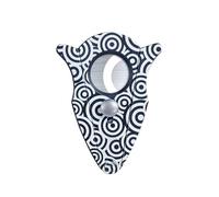 JDIME Cigar Cutter Patterned Circular Painted Stainless Steel Metal Slicer Portable Pocket Smoking Accessories Tool(A)