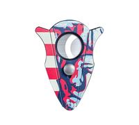 JDIME Cigar Cutter Patterned Circular Painted Stainless Steel Metal Slicer Portable Pocket Smoking Accessories Tool(E)