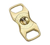JDIME Cigar Cutter V-Cut Carbon Fiber Design Guillotine Pocket Smoking Tool Manual Case Black Silver Finish(Gold)