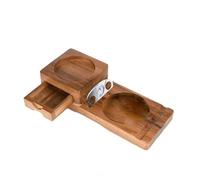 JDIME Luxury Cigar Accessories Box Cutter Rest Solid Wood Ashtray Set Whiskey Glass Holder Humidor Drawer(A)