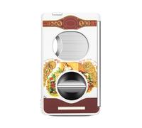 JDIME Metal Cigar Scissors, Stainless Steel Dual Slicer for V-Cut and Parallel Cut, Built-in Metal Support Stand and Aeration Tool(D)